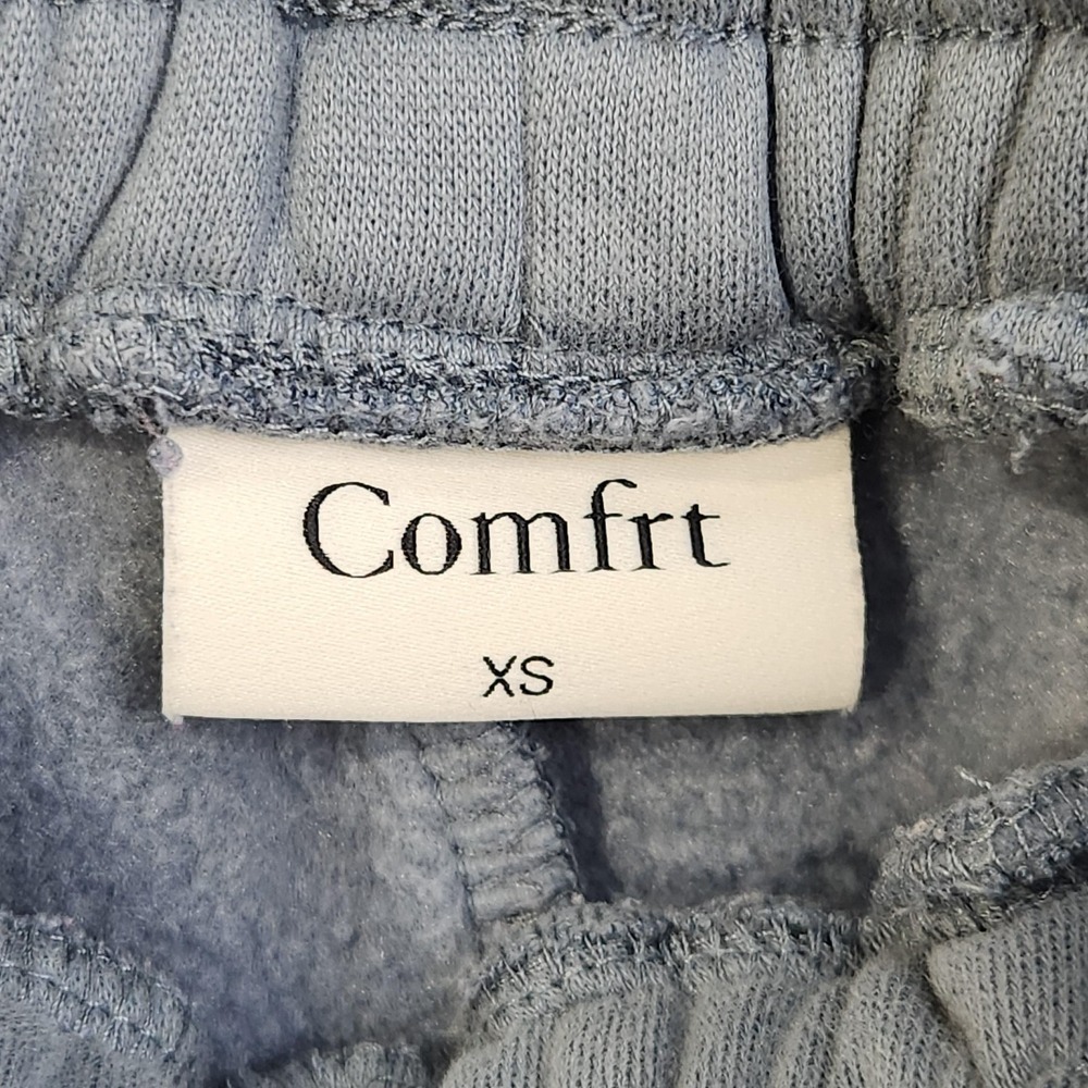 Comfrt Sweatpants Womens XS Blue Fleece Jogger Elastic Waist Pockets Stretch - Picture 5 of 12